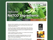 Tablet Screenshot of natcoingredients.com